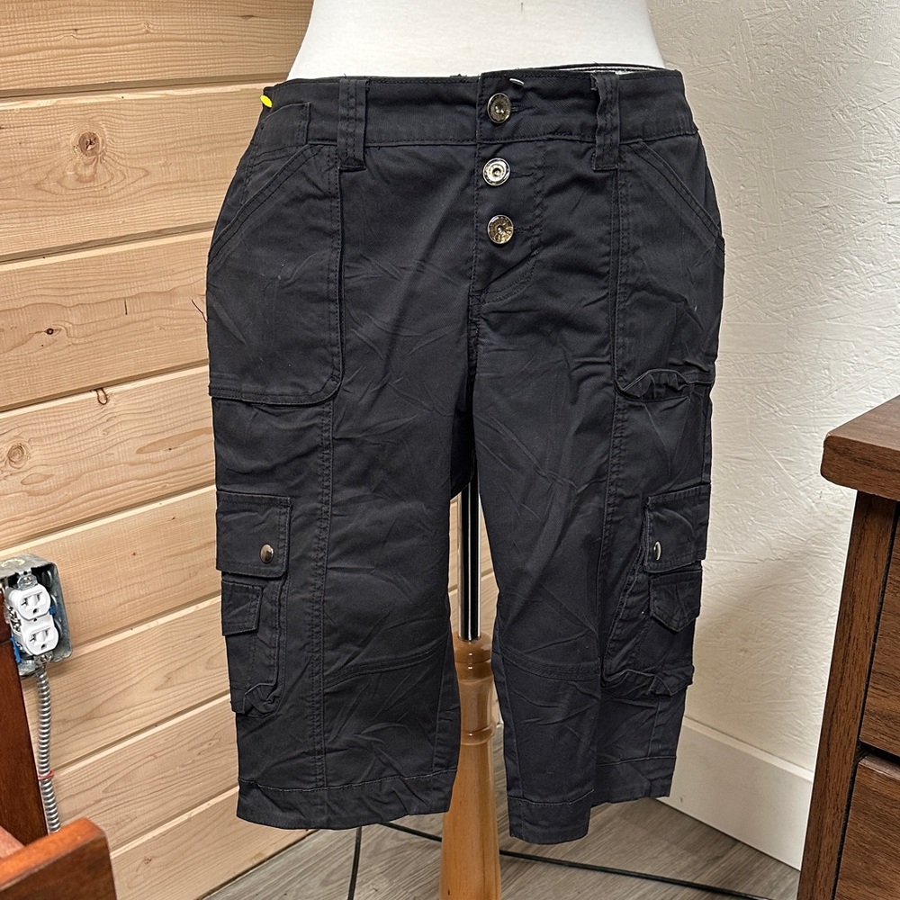 Women's Black Cargo Shorts